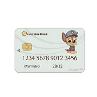 اسباب بازی مدل کارت عابر بانک طرح کیوت کارت سگهای نگهبان