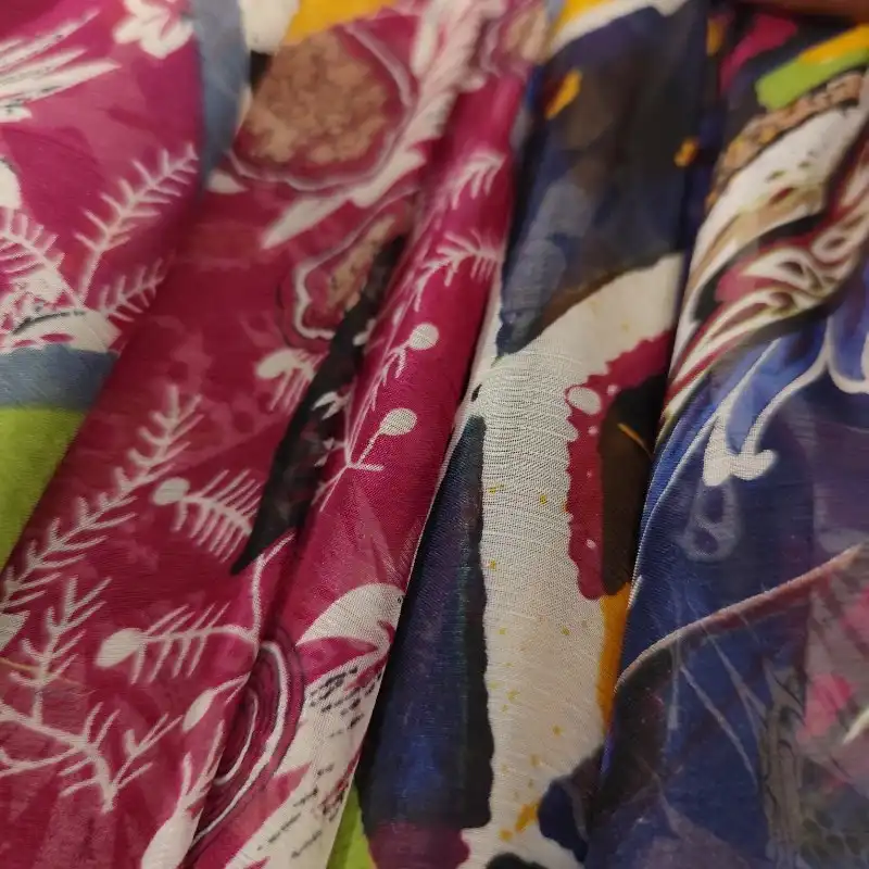 دامن چیندار زنانه مدل تابستانی حریر ۰۴ رنگ زرشکی