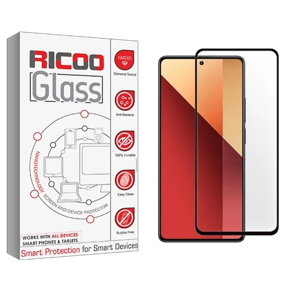 محافظ صفحه نمایش ریکو مدل RiC2 FullGlue مناسب برای گوشی موبایل شیائومی Redmi Note 13 4G