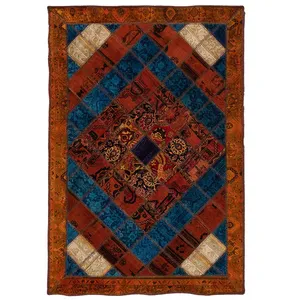 کلاژ فرش دستبافت سه و نیم متری مدل چهل تکه کد FT1105