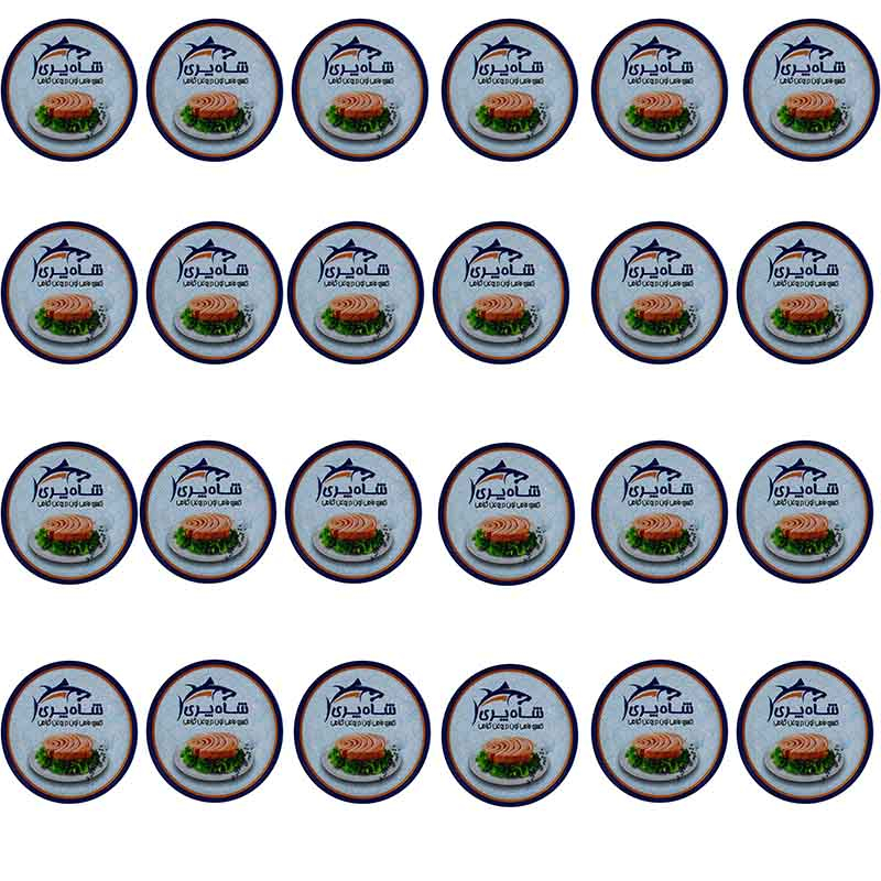 کنسرو تن ماهی زرده در روغن گیاهی شاه پری - 180 گرم بسته 24 عددی
