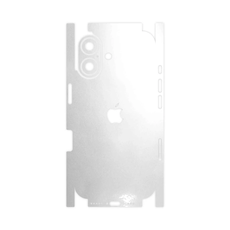 برچسب پوششی ماهوت مدل Metallic-White-FullSkin مناسب برای گوشی موبایل اپل iPhone 16