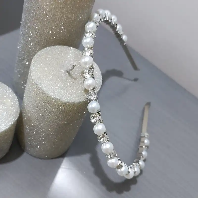 تل مو زنانه مدل مجلسی مرواریدی کد shs