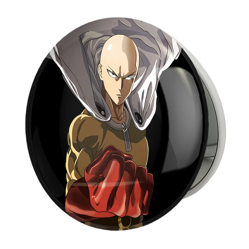 آینه جیبی خندالو طرح سایتاما انیمه مرد تک مشتی One Punch Man مدل تاشو کد 10518 