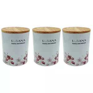 بانکه مدل لوزیانا طرح گلهای ارغوانی کد BLA02 مجموعه 3 عددی