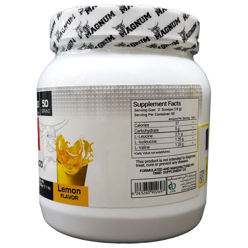 پودر بی سی ای ای با طعم لیمو مگنوم- 500 گرم پودر بی سی ای ای با طعم لیمو مگنوم- 500 گرم