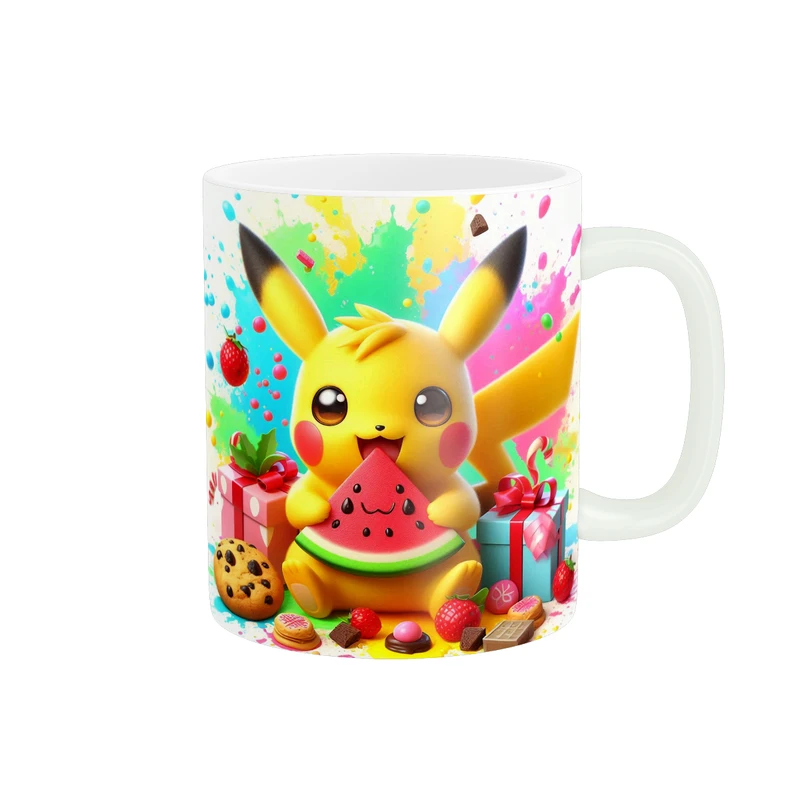 ماگ پاد آفرین طرح پیکاچو مدل  هندوانه کد 170