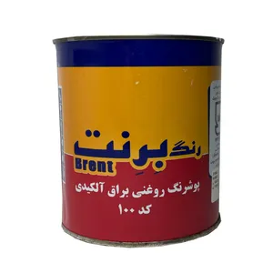 رنگ روغنی سفید براق برنت مدل 100 حجم 4 لیتر