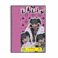 دفتر زبان 80 برگ گلبرک طرح خواننده کره ایی کد 7025