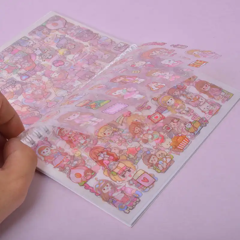 برچسب مدل دفترچه ای طرح دخترانه کد 001 مجموعه 16 عددی