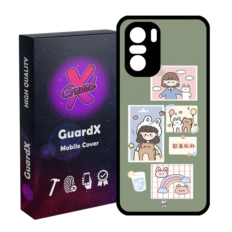 کاور گارد ایکس طرح Girl مدل Glass10514 مناسب برای گوشی موبایل شیائومی Poco F3/MI 11X/MI 11X Pro/Redmi K40/K40 Pro