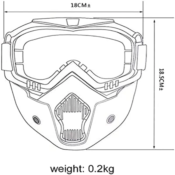 عکس شماره 2 : عینک موتور سواری مدل goggless-mirror20
