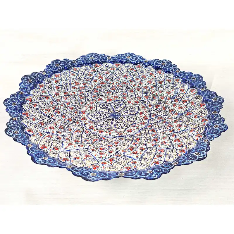 بشقاب میناکاری مدل شیرازی کد B30