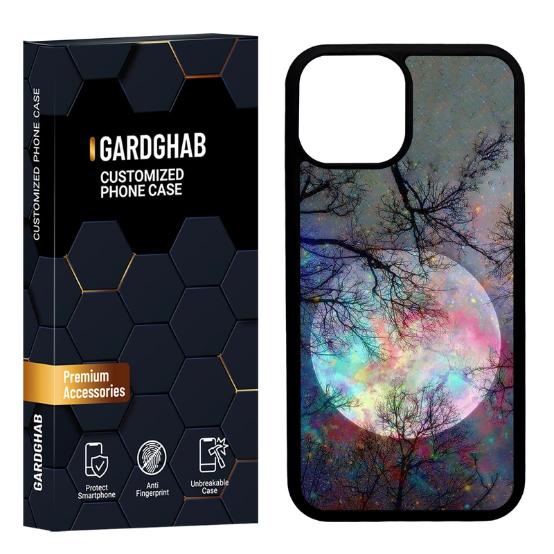 کاور گارد قاب مدل دورژله ای پشت گلس طبیعت مناسب برای گوشی موبایل اپل iPhone 13 Mini