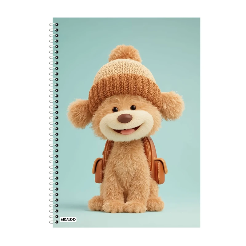 دفتر زبان 50 برگ آلبالو طرح سگ فانتزی کد 2209