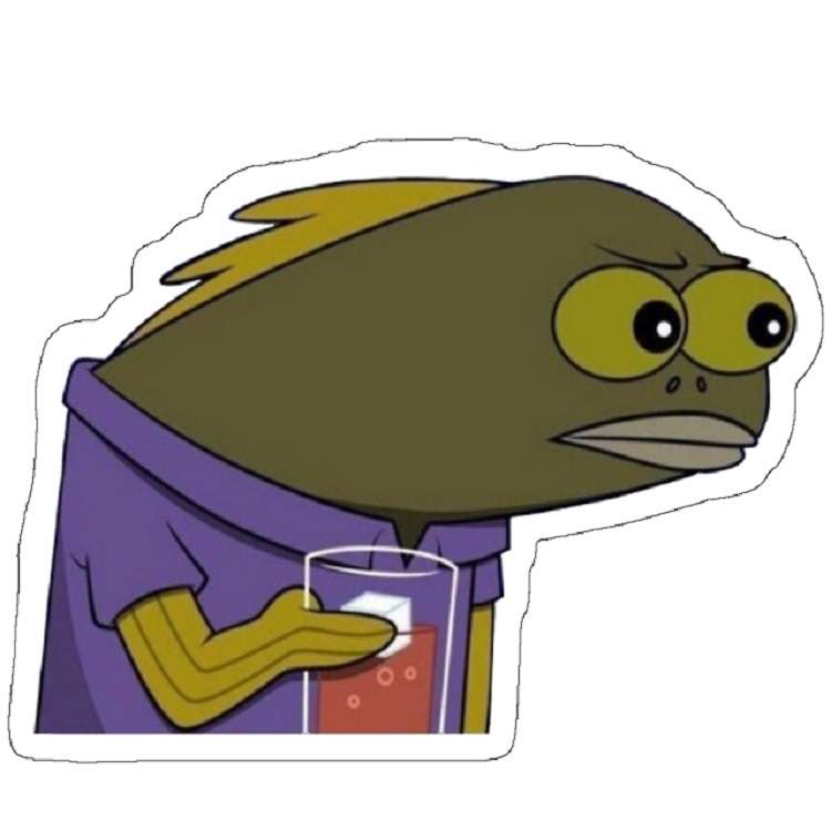 استیکر لپ تاپ مدل Annoyed Fish