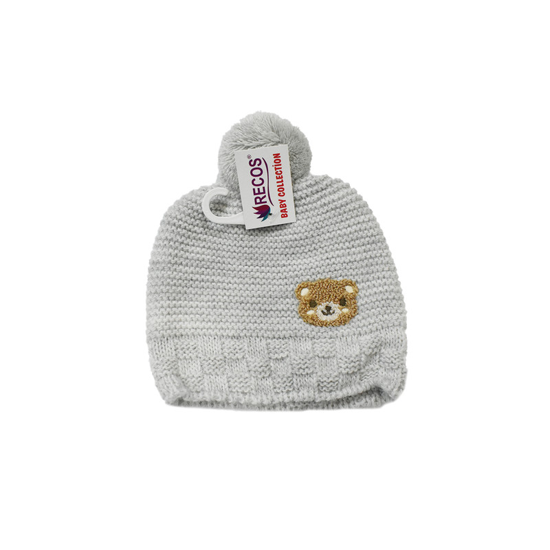 کلاه بافتنی نوزادی مدل 01 طرح خرس