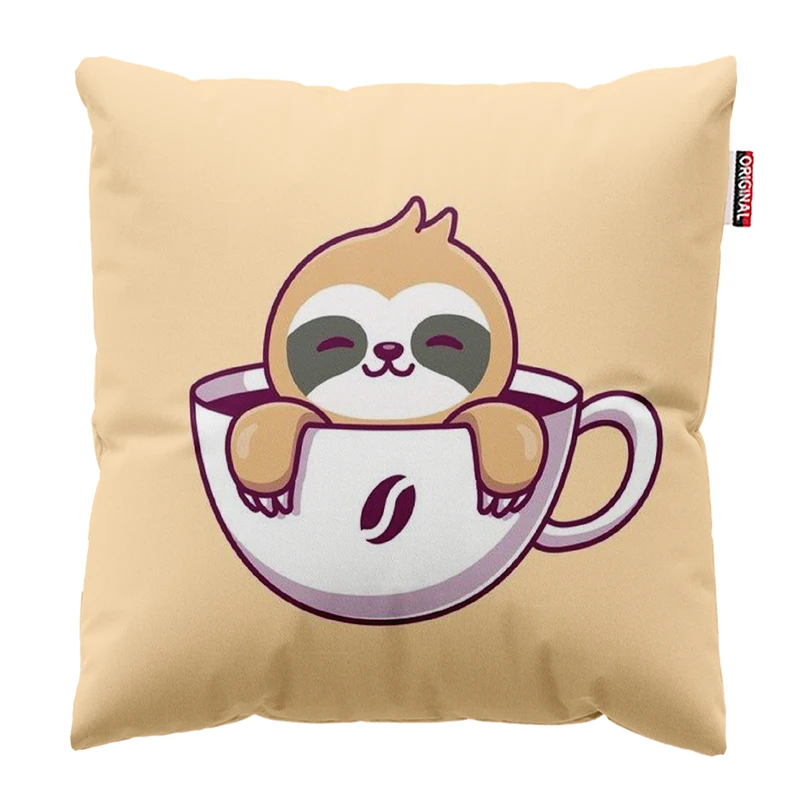 کوسن پاد آفرین مدل تنبل داخل فنجان کد 467 سایز 30*30 سانتی متر