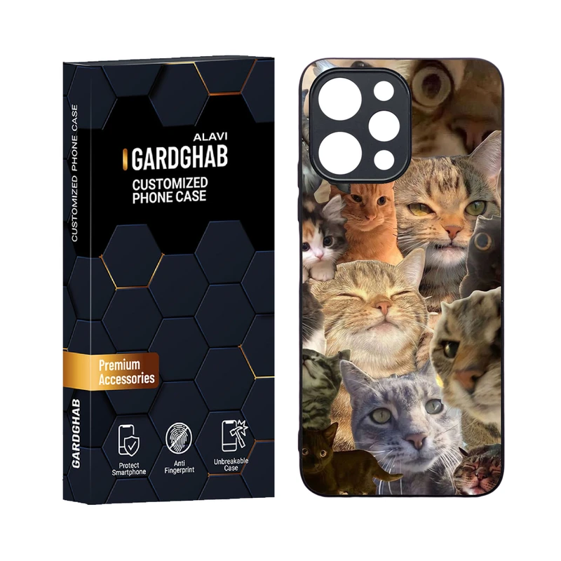 کاور گارد قاب علوی مدل دورژله ای حیوانات مناسب برای گوشی موبایل شیائومی Redmi 12 4G / 12 5G