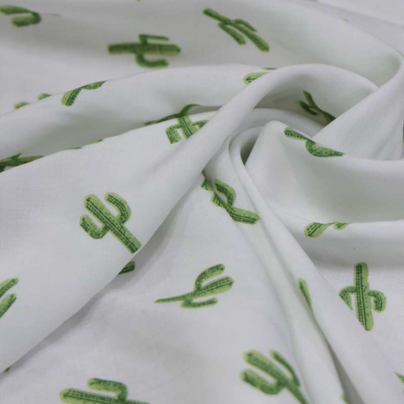 پارچه لباس مدل نخی طرح کاکتوس