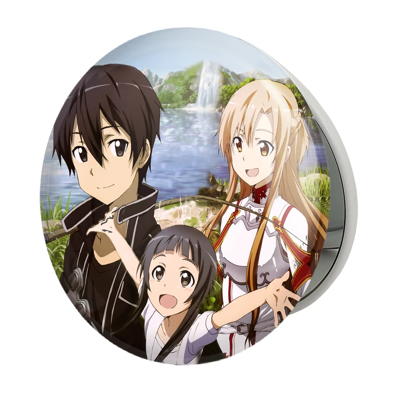 آینه جیبی خندالو طرح انیمه هنر شمشیر زنی آنلاین مدل تاشو کد 12068 