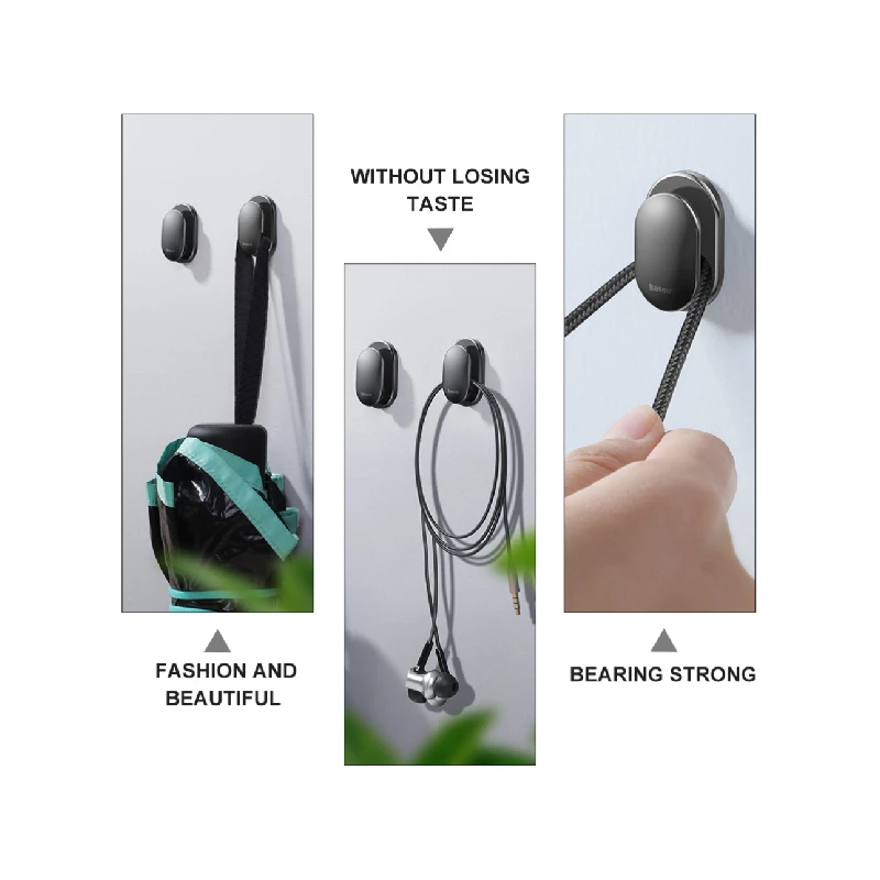 عکس شماره 10 : گیره آویز خودرو باسئوس مدل small shell vehicle hook acgg-04 بسته 4 عددی