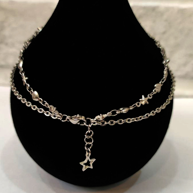 پابند زنانه مدل قلب و ستاره