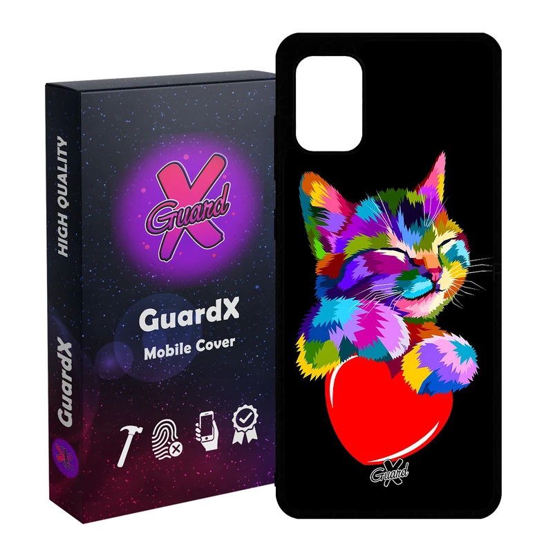 کاور گارد ایکس طرح گربه مدل Glass10269 مناسب برای گوشی موبایل سامسونگ Galaxy A31