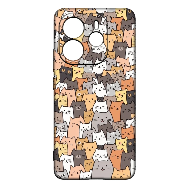 کاور طرح گربه کد 129 مناسب برای گوشی موبایل شیائومی Redmi Note 14 4G