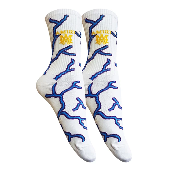 جوراب ساق بلند مردانه مدل پنبه کش اسپرت رعد و برق کد AW2