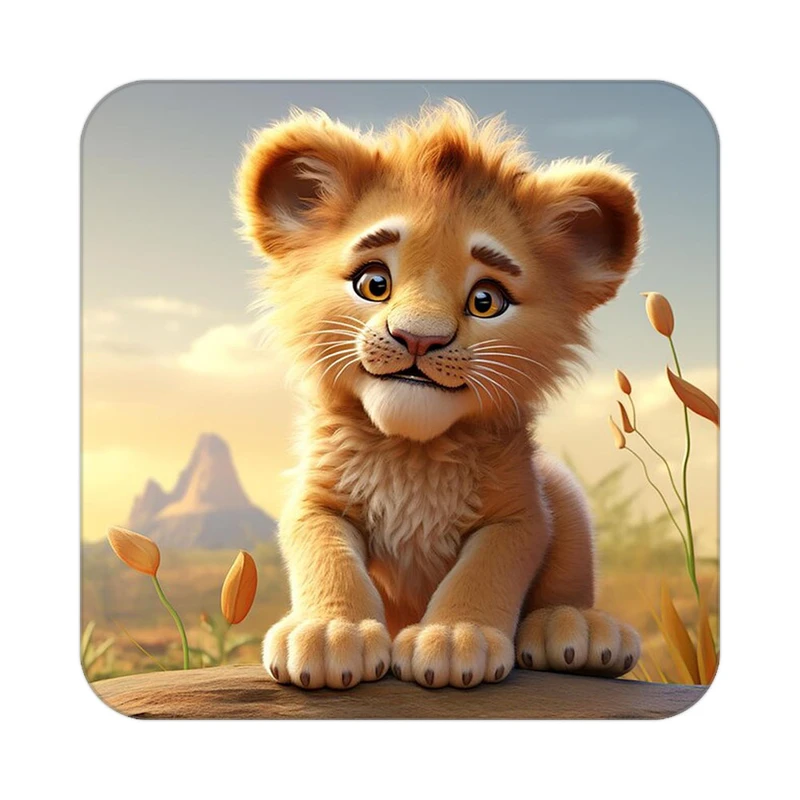 زیر لیوانی کاکتی طرح شیر مدل mp22859