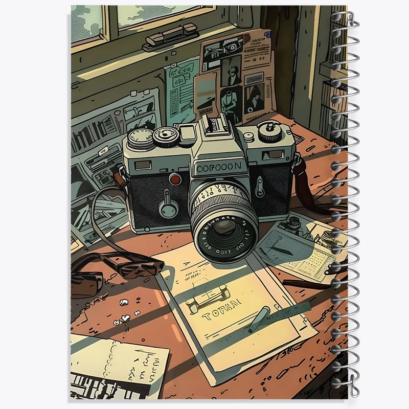دفتر مشق 50 برگ خندالو طرح دوربین عکاسی کد N5474