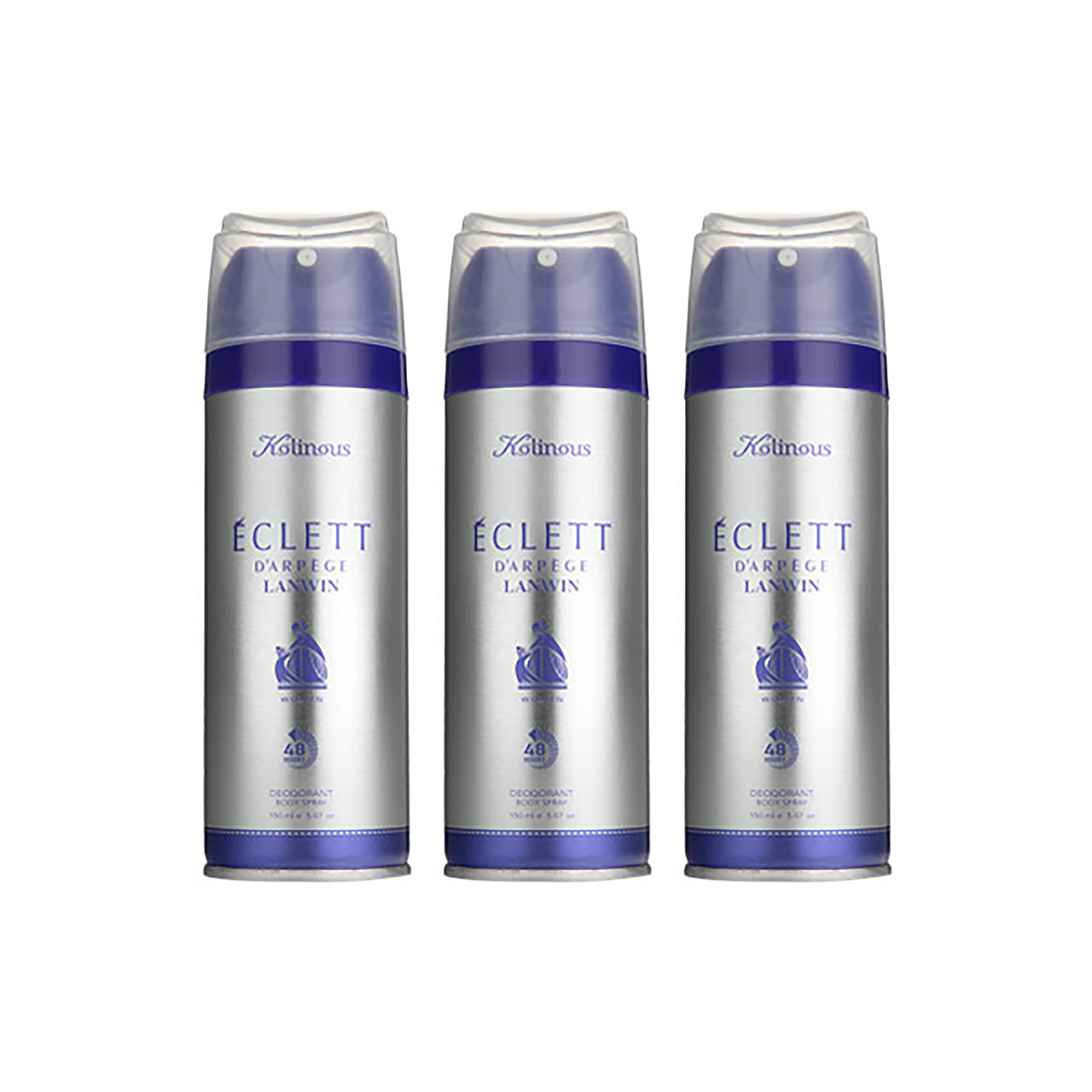 اسپری بدن زنانه کلینوس مدل eclett حجم 150 میلی لیتر مجموعه 3 عددی