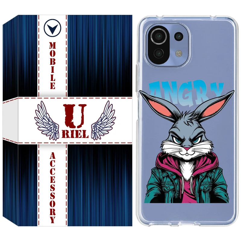 کاور یوریل مدل Clear کد 51 طرح خرگوش مناسب برای گوشی موبایل شیائومی Mi 11 Lite / 11 Lite 5G NE