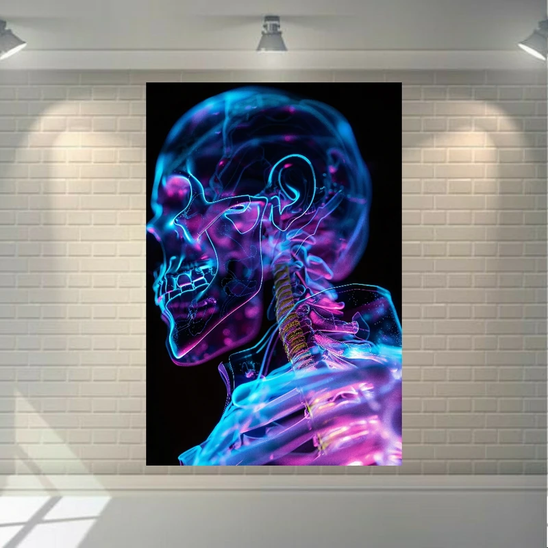 پوستر دیواری طرح اسکلت مدل هالوین کد BR255