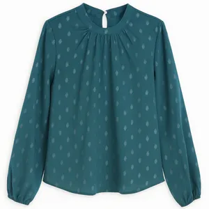 بلوز آستین بلند یقه دکمه دار زنانه مدل پرناز