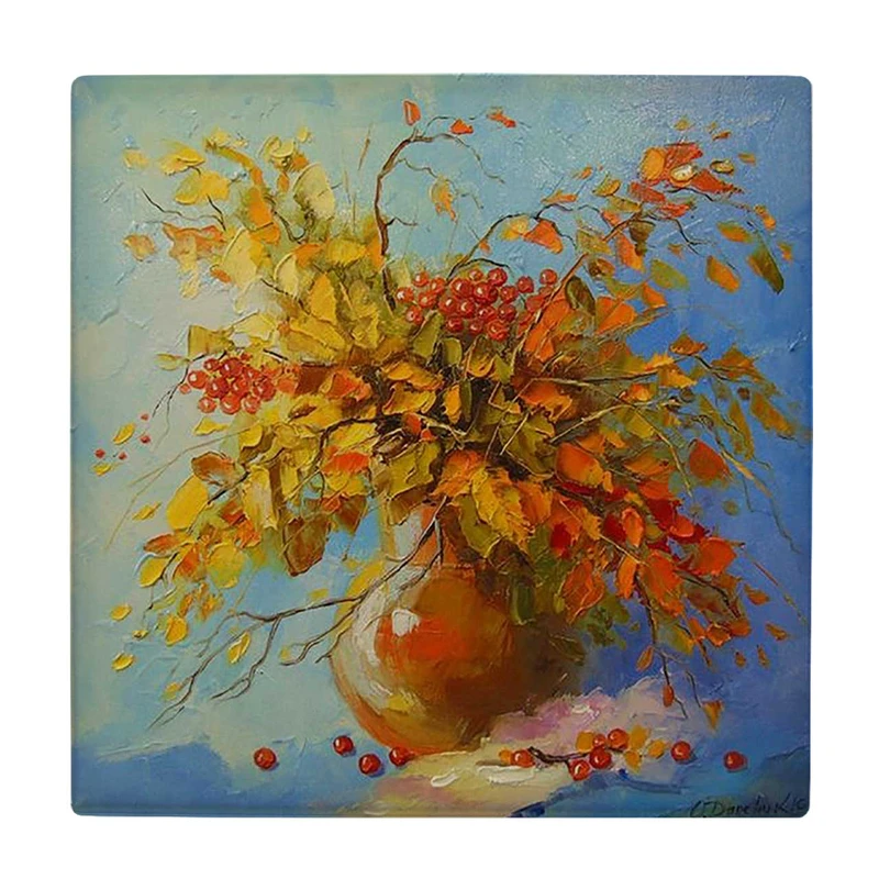  زیر لیوانی  طرح نقاشی گلدان گل کد    6085048_5045