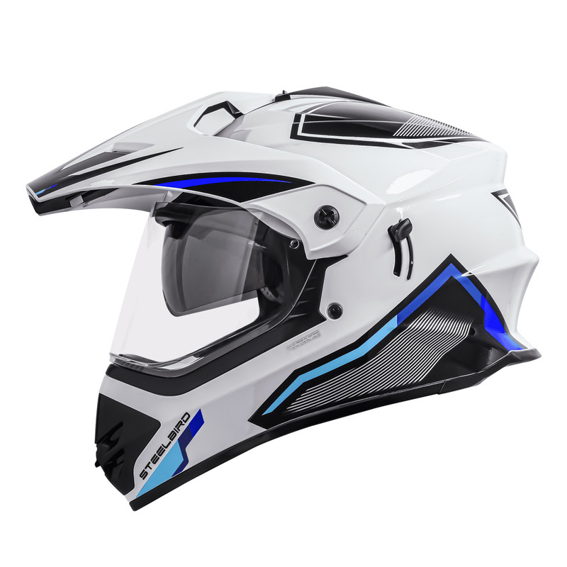 کلاه کاسکت چانه‌دار استیل برد مدل Racer WBlue