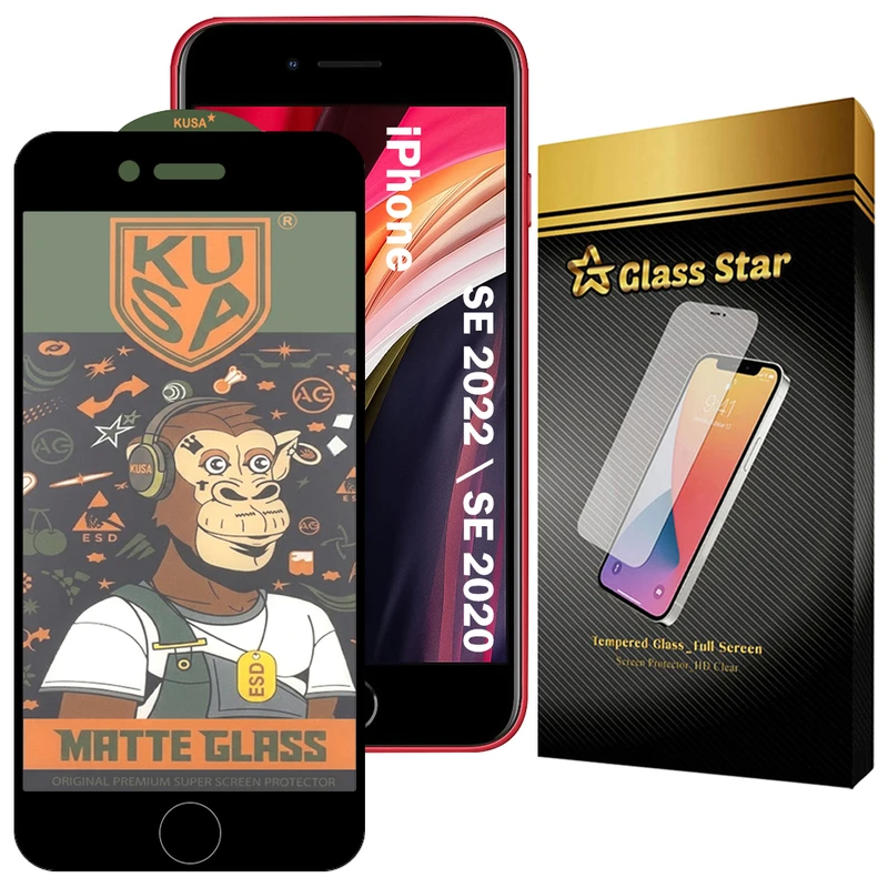 محافظ صفحه نمایش گلس استار مدل GKUSAG مناسب برای گوشی موبایل اپل iPhone Se 2020 / iPhone Se 2022 