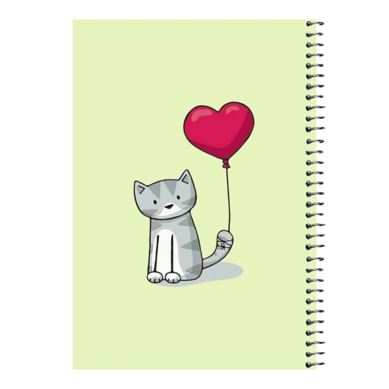 دفتر مشق 80 برگ اس جی مدل گربه و بادکنک   