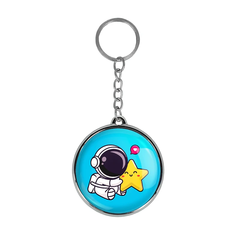 جاکلیدی خندالو طرح فضانورد Spaceman مدل دوطرفه کد 2506625060