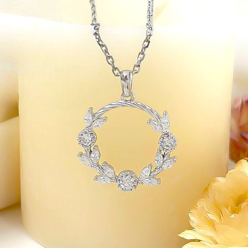 گردنبند نقره زنانه مدل گندم