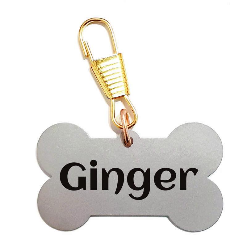 پلاک شناسایی حیوانات مدل استخوان طرح Ginger