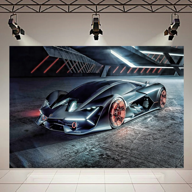 تابلو بوم طرح ماشین مدل لامبورگینی Terzo Millennio کد AR2218
