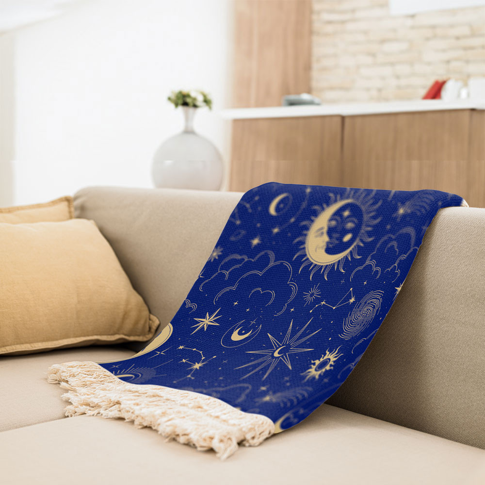 شال مبل مدل شب و ستاره هایش کد Q2SH1038 سایز 98x180 سانتی متر