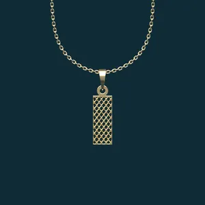 گردنبند طلا 18 عیار زنانه مدوپد مدل هندسی کد AA2-1-1083