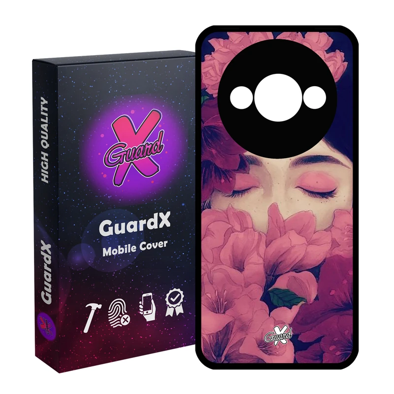 کاور گارد ایکس طرح Girl مدل قاب Glass10027 مناسب برای گوشی موبایل شیائومی Redmi A3 4G/ A3X 4G/ Poco C61