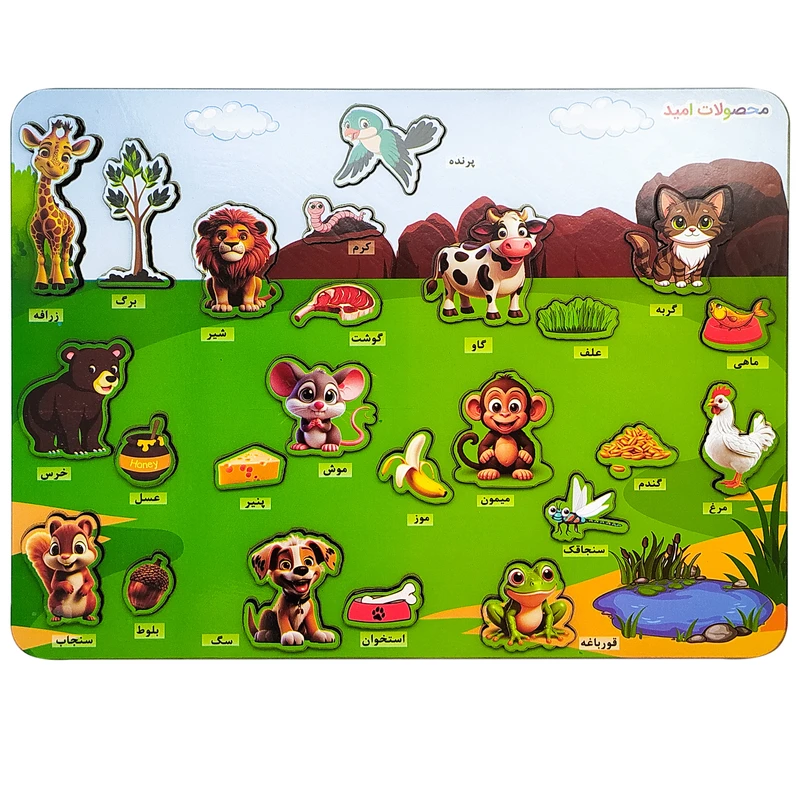 بازی آموزشی حیوانات محصولالت امید مدل جنگل