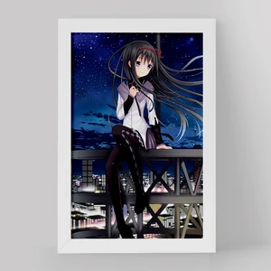 تابلو خندالو مدل همورا اکامی انیمه مادوکا مجیکا Madoka Magica کد 18375