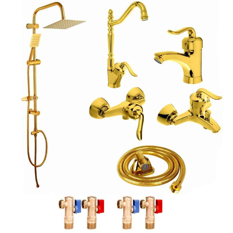 ست شیرآلات شیرالات رز مدل بیزانس نایس مجموعه 10 عددی